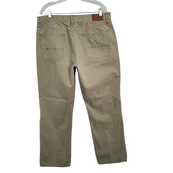 Polo Ralph Lauren Mens Pants Khaki Cotton 38x30 Relaxed Fit Straight Leg Green - Picture 2 of 11